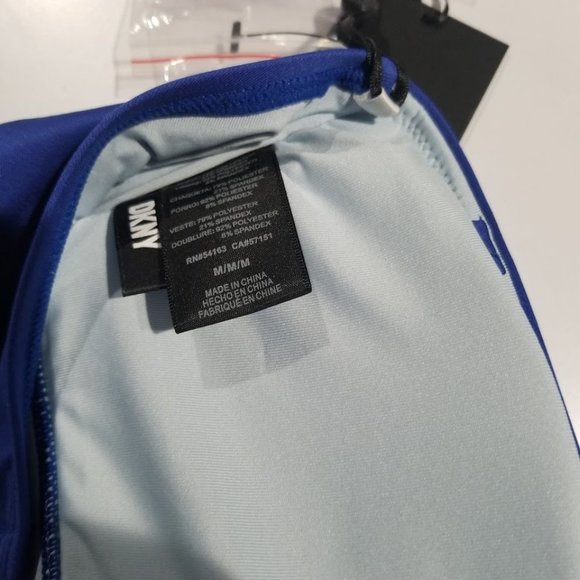 DKNY Colorblocked Bandeau Bikini Swim Top Size Medium - Picture 7 of 9